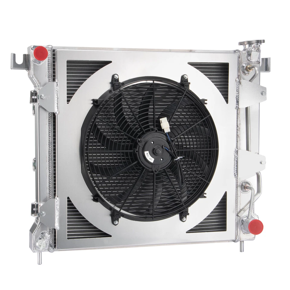 3 Row Radiator+Shroud Fan For 97-00 1998 Dodge Dakota Durango 3.9L 5.2L 5.9L AT Foto 2 de 4