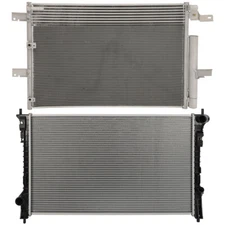 Radiator & AC Condenser Cooling Kit For 2011 2012 2013-2015 Lincoln MKX 3.7L