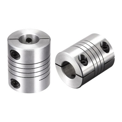 uxcell 2PCS Motor Shaft 12mm to 12mm Helical Beam Coupler Coupling 25mm Dia 3...