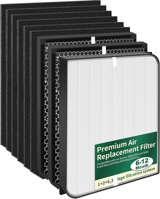 9-Pack AD3000/AD3500 Replacement Filter Compatible with Air Doctor AD3000 3500 3