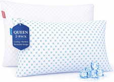 Cooling Pillows Queen Size Set of 2, Luxury Shredded Memory Foam Pillows