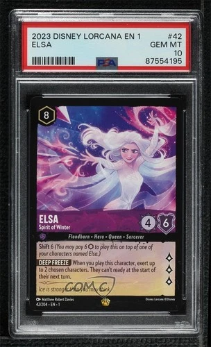 2023 Disney Lorcana The First Chapter 1 Legendary Elsa Spirit of Winter PSA 10