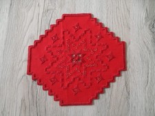 Hardanger Handarbeit Weihnachten Deckchen NEU
