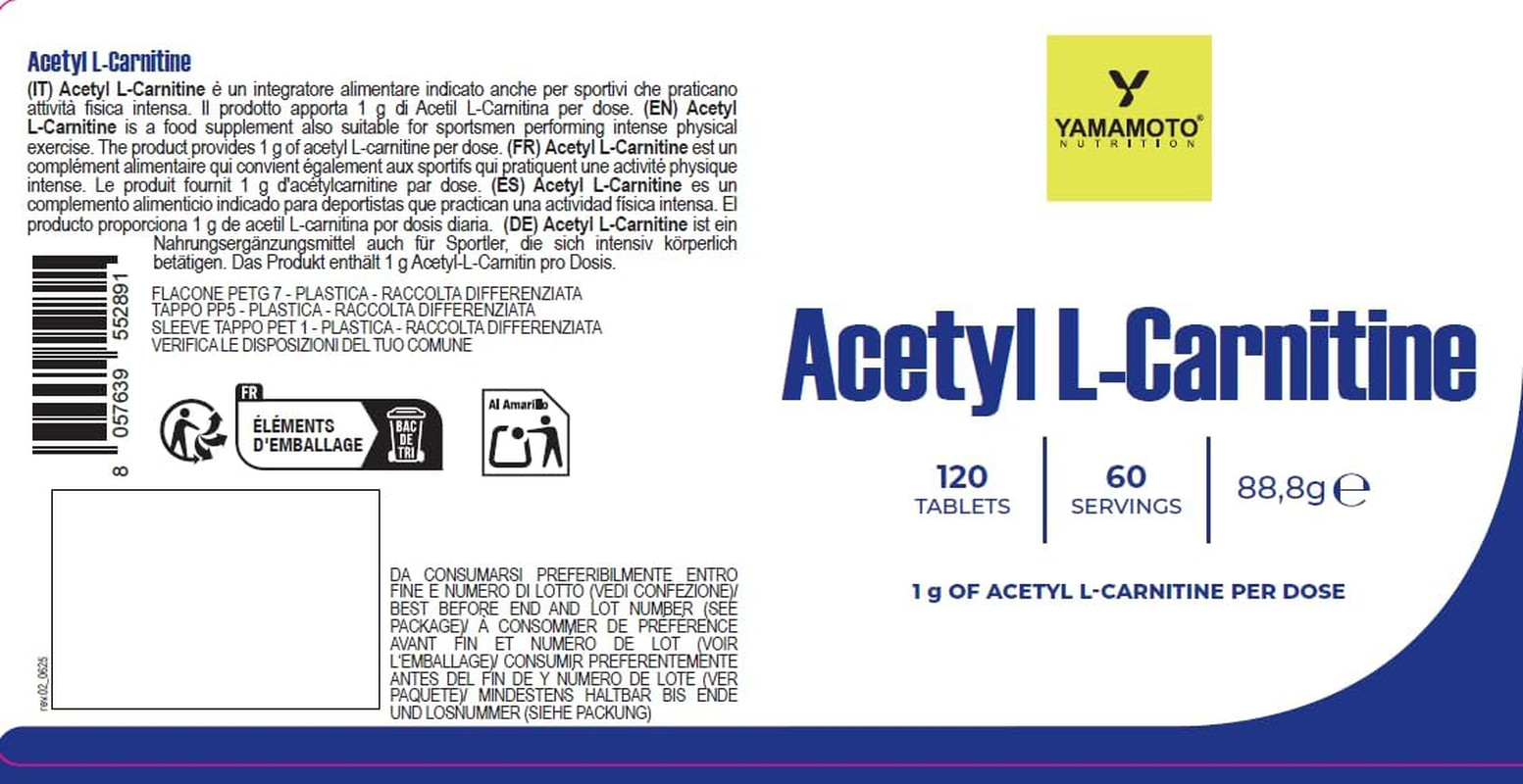 Acetil L-Carnitina Integratore 60 Cpr - Ottimizzazione Mitocondriale - 3