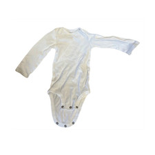 Carter's White Solid Long Sleeve Snap Bodysuit One-Piece 9-12M Pre-owned