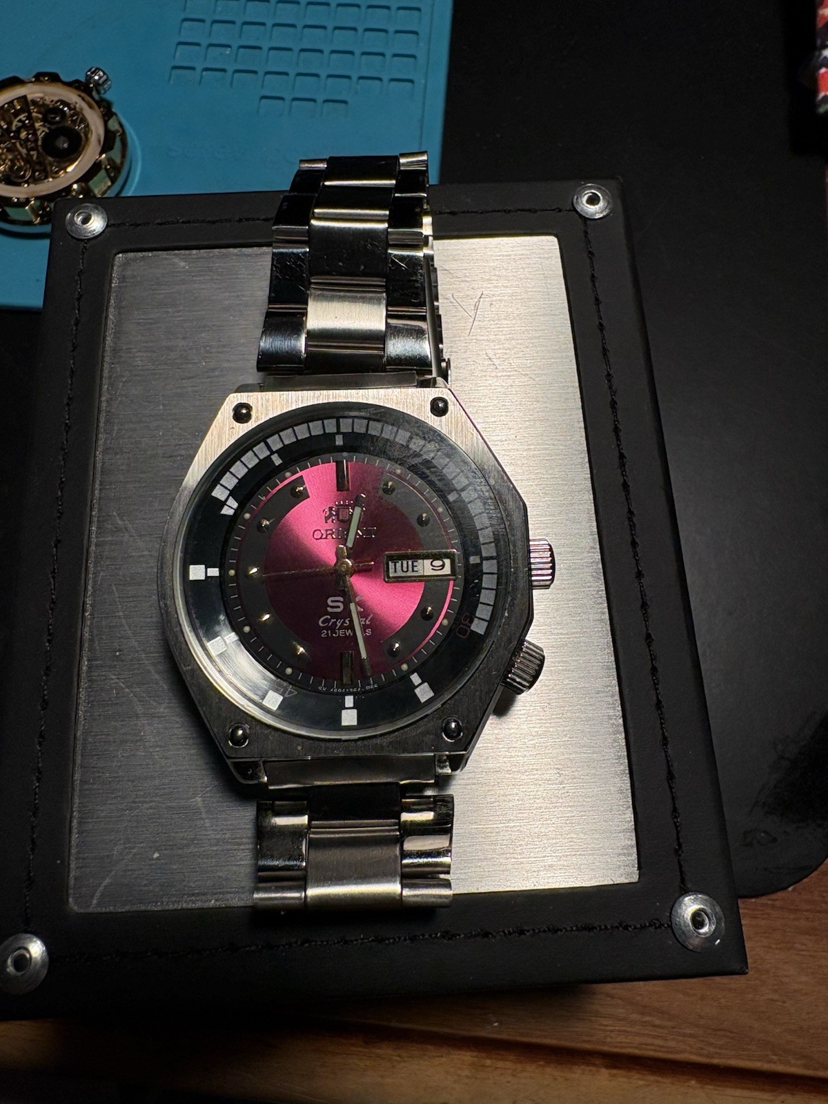 Orient automatic internal bezel watch. Ruby Red D… - image 1