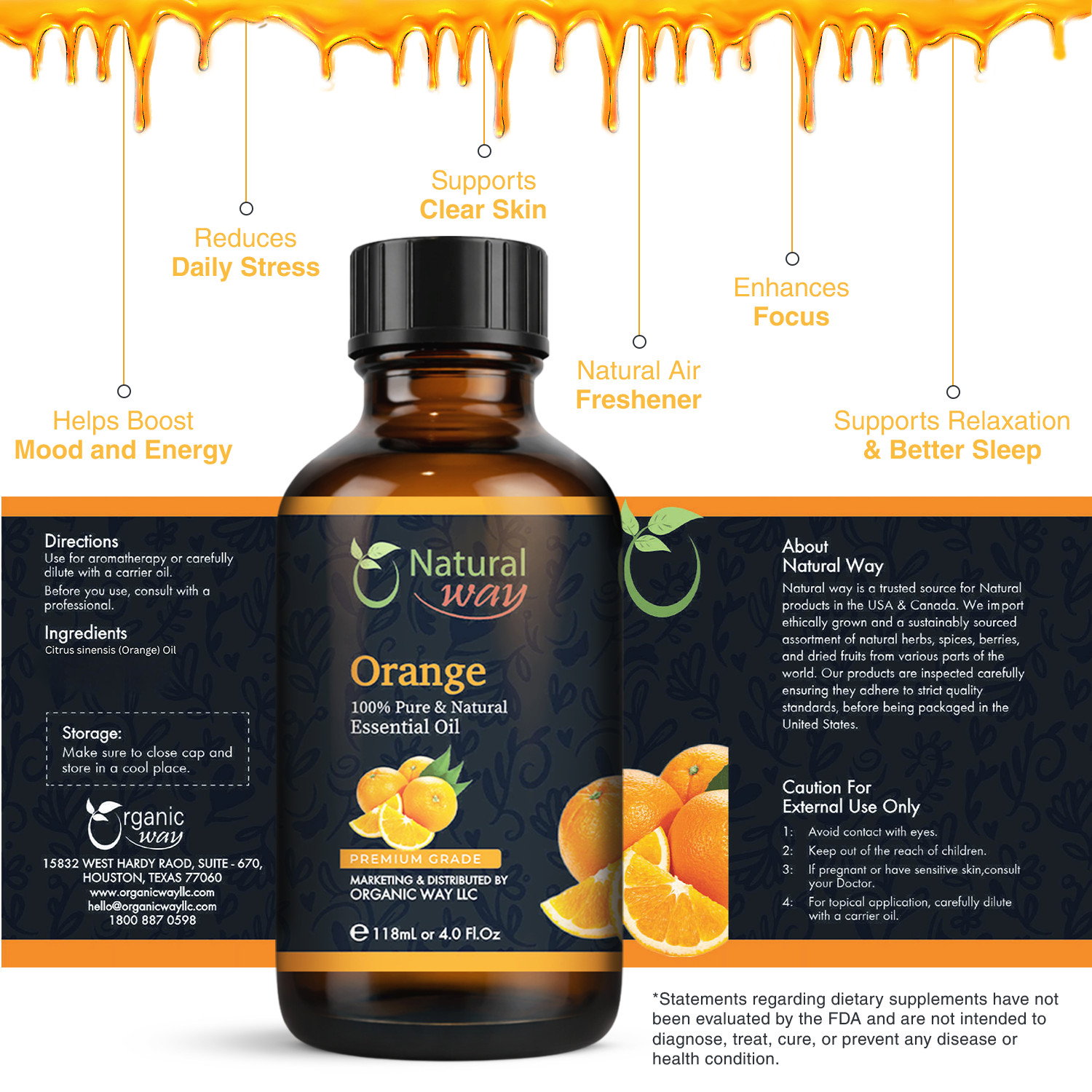 Natural Way Essential Oils | Pure Aromatherapy Oil for Diffusers & Massage Oil