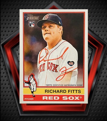 Richard Fitts RC *40/76* 2025 Topps Heritage Real One Red Ink #ROA-RFI Red Sox
