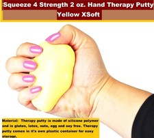 Squeeze 4 Strength 2 oz. Hand Therapy Putty Yellow XSoft