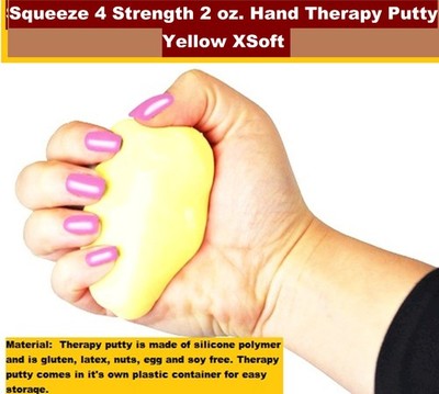 Squeeze 4 Strength 2 oz. Hand Therapy Putty Yellow XSoft