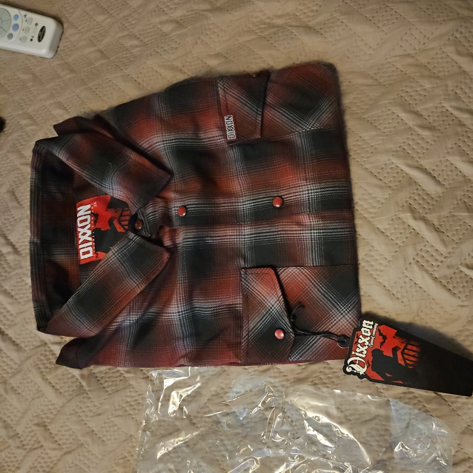 NEW Dixxon The Count Men's Long Sleeve Flannel Size 3XL Red Black Gray Pearl image 2