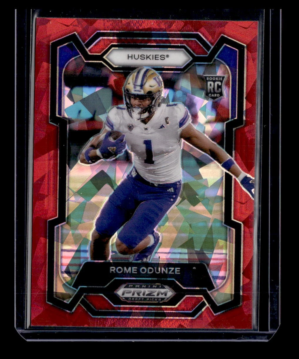2024 Panini Prizm Draft Picks #111 Rome Odunze Rookie Ruby Wave