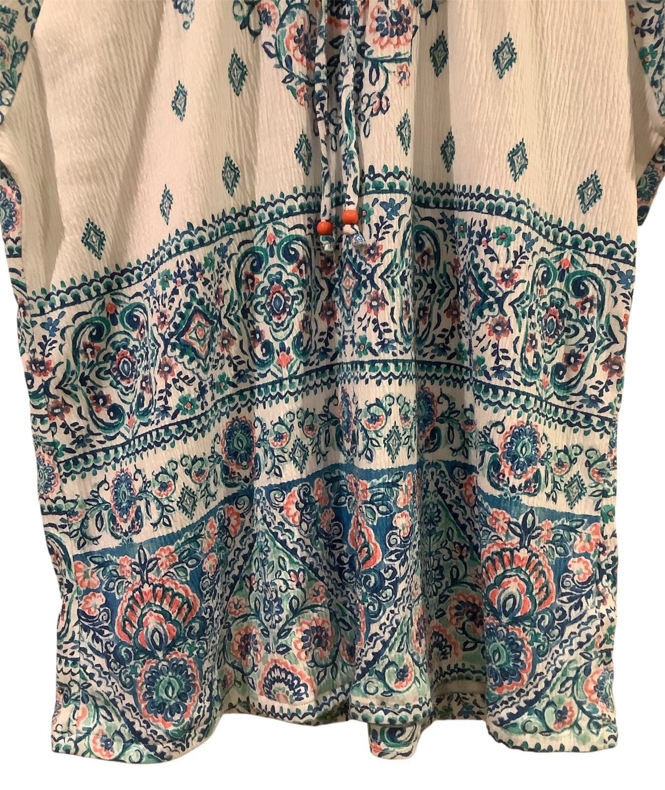 Basic Editions Multicolor Stretch Boho Blouse Siz… - image 4