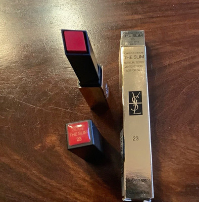 Yves Saint Laurent Rouge Pur Couture The Slim Lippenstift Stick Rot 23 Tester