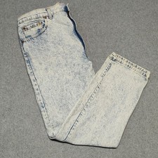 VTG Levis 505 Jeans Mens 38x30 Blue Denim Acid Stone Wash 80s 90s Made In USA