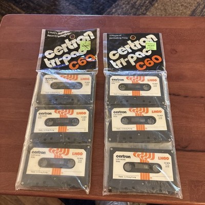 Certron Audio Cassettes C60 Normal Bias (2) 3-Pack NOS 