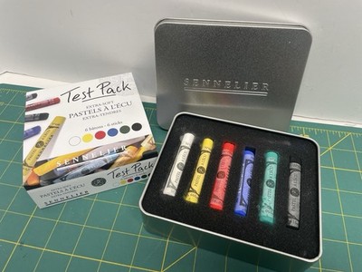 Sennelier Artists Test Pack 6 SOFT PASTELS Set in Metal Tin Made In France