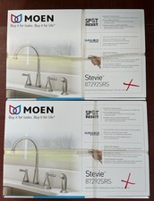 NEW 2PK Moen 87292SRS Stevie Stainless Kitchen Faucet w/SideSpray B169