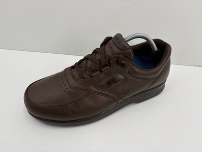 SAS Time Out Walking Shoes Men's 11 Walnut Brown Leather Comfort USA, PowerStep