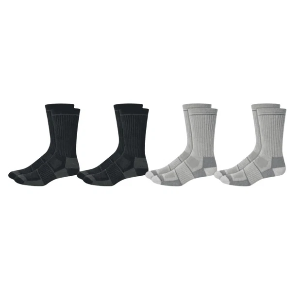 Kirkland Signature Mens 4 Pack Merino Wool Blend Crew Socks - Black and Gray
Opens in a new window o