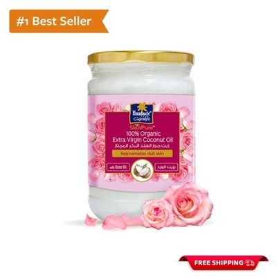 6.7oz Cold-Pressed Coconut Oil with Rose Oil for Rejuvenated Skin | Organic Care
