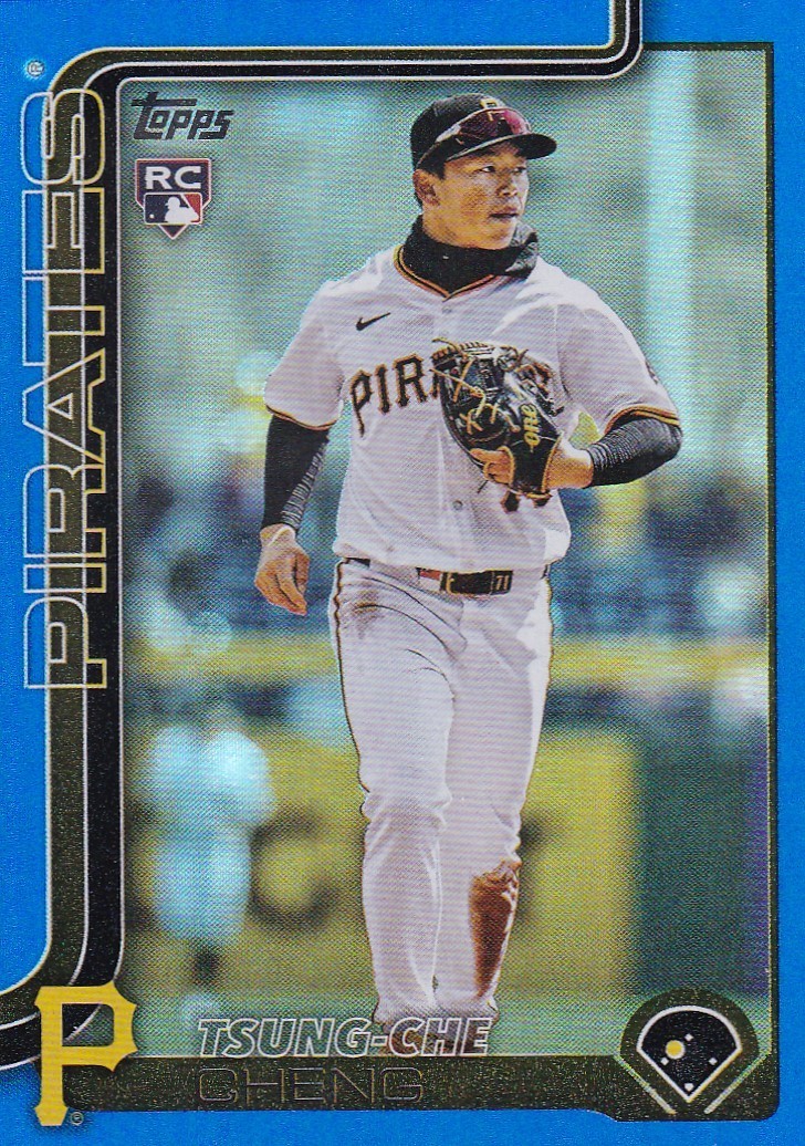 TSUNG-CHE CHENG /150 TOPPS UPDATE ROOKIE BLUE RAINBOW FOIL RC PIRATES #US72 2025