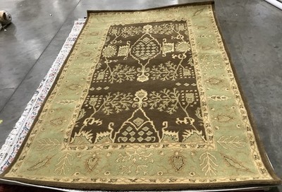 BROWN / GREEN 5'-0'' x 8'-0'' Broken Thread Rug Reduced Price 1172685482 BRG190B-5