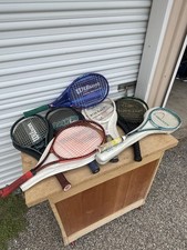 Lot of 7 Tennis Rackets: Wilson, Dunlop, Head Pre-Owned Lot 