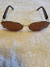 Vintage Sergio Tacchini ST1047-S Tortoise Gold Oval Sunglasses Italy FRAMES ONLY