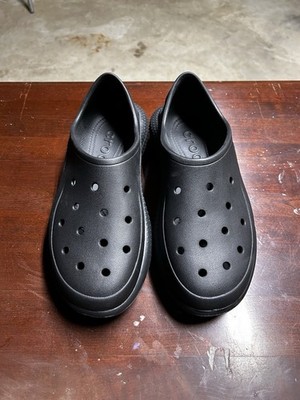 Crocs Iconic Comfort Clog Platform Chunky Comfort Black Women's 10 Men s 8