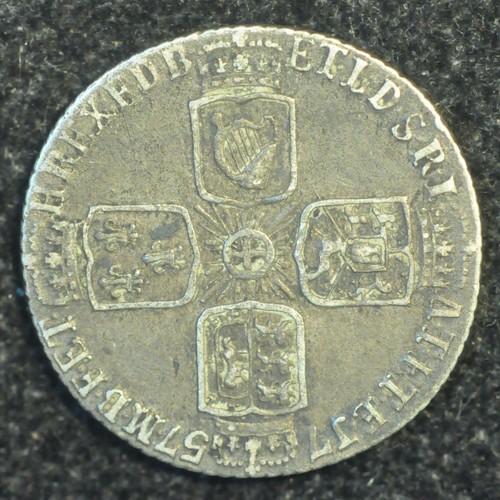 Sixpence 1757 George II .925 Silver (T72) - Picture 2 of 2