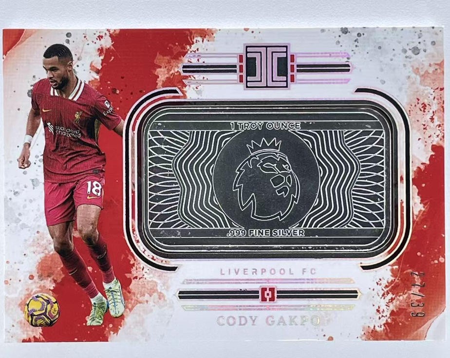 Cody Gakpo 2024-25 Panini Impeccable Premier League Logo Silver Bar 27/39 #56