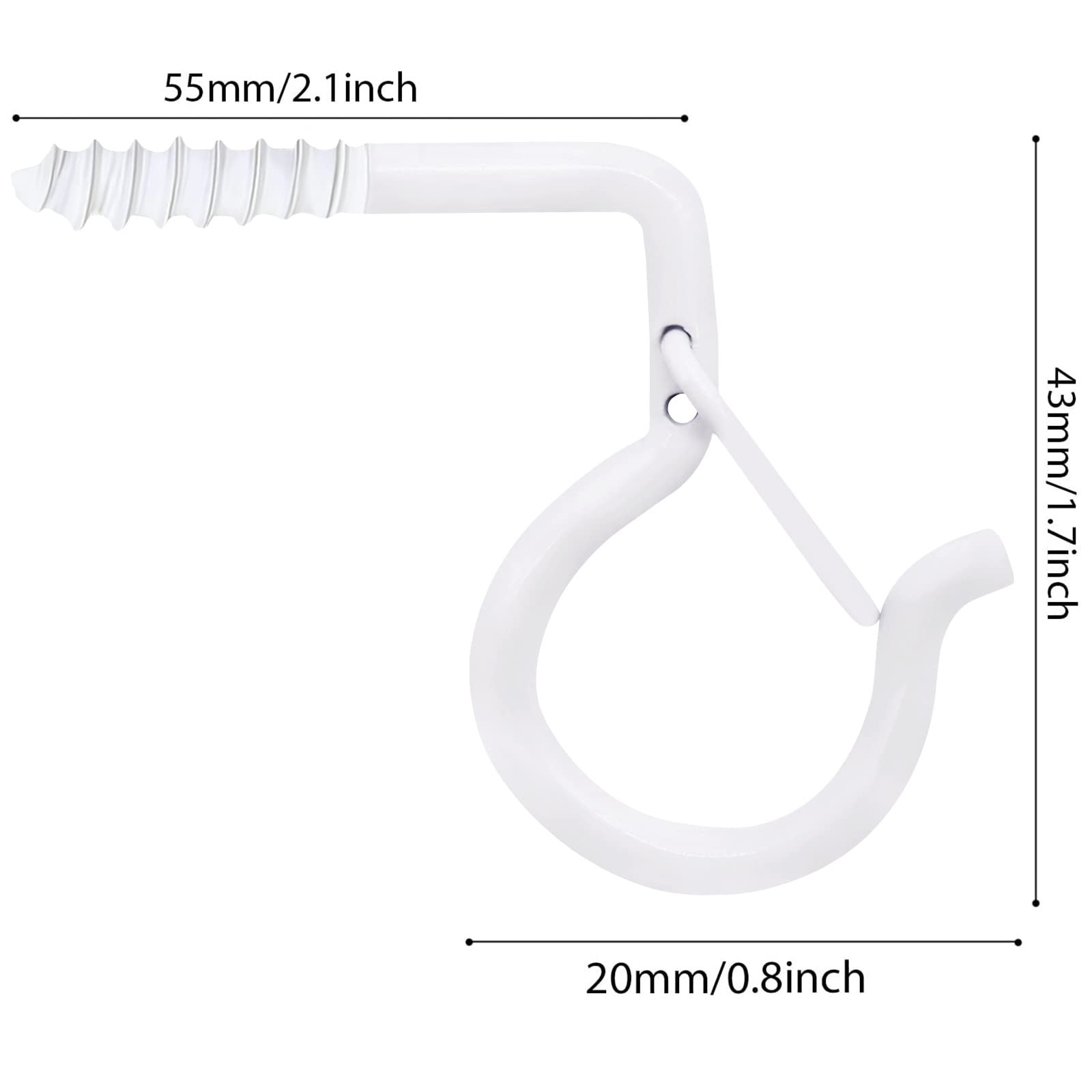 Benvo 10Pcs Q-Hanger Hooks String Lights Hooks Easy Release Screw Hanger Outd...