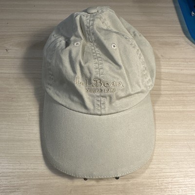 LL BEAN Beige Adjustable Lighted Pathfinder Hat Baseball