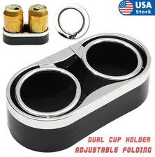 Universal Dual Adjustable Folding Drink Cup Holder For Boat Marine Car RV Truck