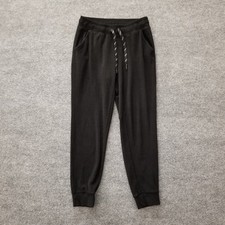 Marc New York Women Jogger Pants Small Black Activewear Ribbed w Pockets 1549427