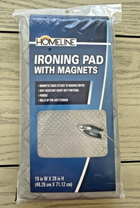 NEW Home Line Gray Ironing Pad w Magnets Padded Take Anywhere Heat Resistant NIP