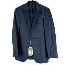 Canali 1934 NWT Men's Pura Seta 100 Silk Blue Blazer Size 48R US 38R 