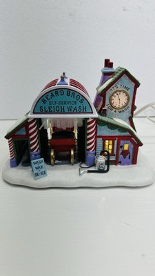 Dept  56 North Pole Series Beard Bros Sleigh Wash  56740 Retired 2001 Excellent