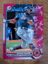 George Valera 2022 Bowman 1st #BP-22 Paper Prospects RC Fuchsia Border SP /299