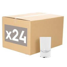 24x 25ml Tall Shot Glasses Clear Vodka Liquor Party Bar Drinking Glass Set