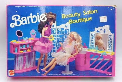 1989 Barbie Cosmetic Counter Playset / Beauty Salon Spielset, Mattel 7485, Ovp