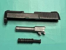 USED OEM TAURUS G2C COMPLETE SLIDE BARREL GUIDE ROD SPRING BLACK FINISH 9MM
