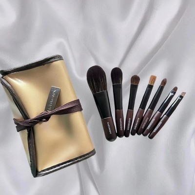 7 Pc Hakuhodo Makeup Brushes Goat Hair Mini Powder Blush Smudger Shader Brush