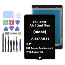 LCD Display Touch Screen Replacement 9.7" for iPad air 2nd Gen A1567 A1566 Black