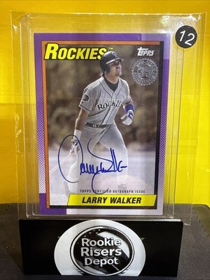 Larry Walker 2025 35th Anniversary 1990 Topps On Card Auto Colorado Rockies #/50