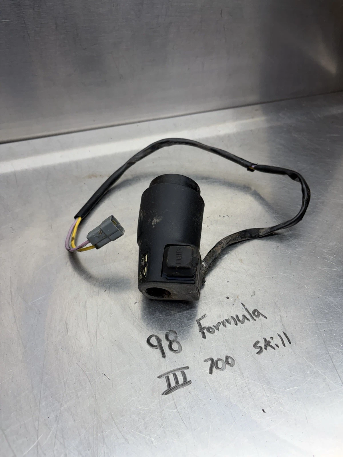 98 99 Ski Doo Formula III 700 600 Snowmobile Headlight Switch & Housing Bar Left