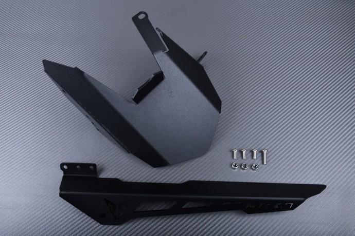 Garde-boue arrière alu noir et pare-chaîne pour Yamaha MT-07 2018-2020
