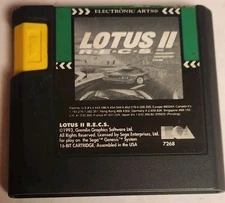 Lotus II R.E.C.S 1993 Sega Genesis Video Game Cartridge Retro Vintage