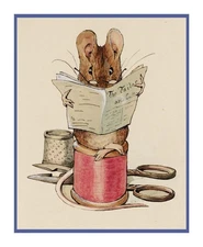 Beatrix Potter Mouse Tailor Gloucester Counted Cross Stitch Chart Pattern